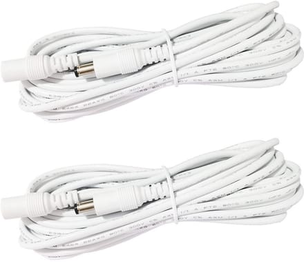Verlengkabel 1 m DC 12 V 2 stuks 5,5 mm x 2,1 mm voor ledstrip en CCTV