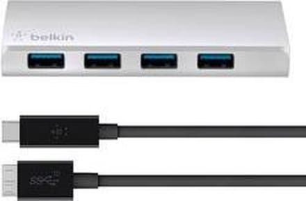 Belkin USB 3.0 HUB met USB-C naar USB 3.0 A Kabel - Zilver
