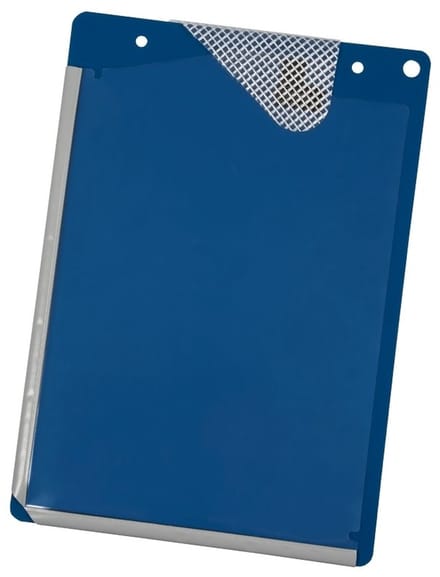 Werkordermap BOLD met extra sterke PVC folie en vouwlas BLAUW