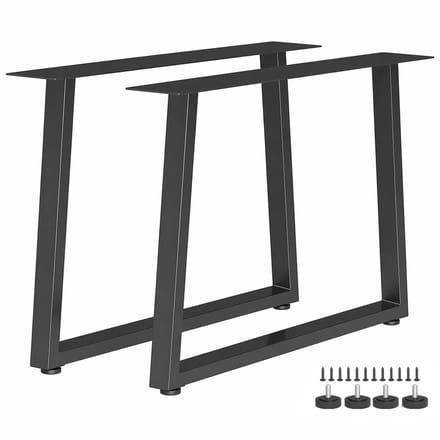 HOMCOM - Tafel met poten - Staal - 60 x 10 x 43 cm - Zwart