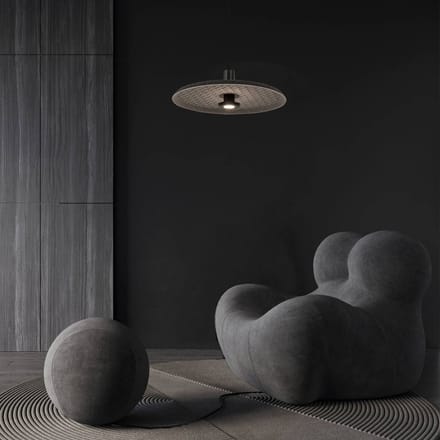 Zambelis LED hanglamp 25176, grijs/zwart, Ø 45 cm, metaal