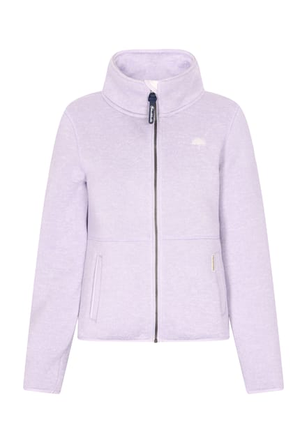 Schmuddelwedda Gebreide fleece jas Dames Grijsviolet gemêleerd