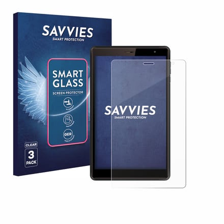 3 Stuks Savvies Screenprotector - geschikt voor Logicom Tab 80 8" - beschermfolie glas transparant