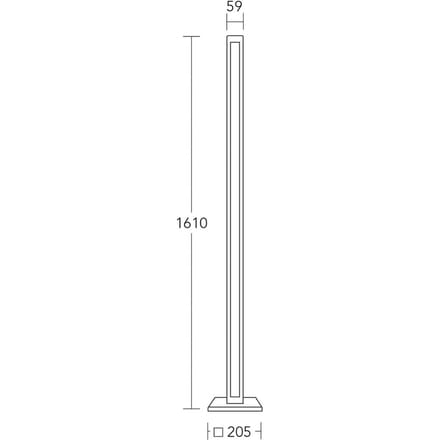 HerzBlut LED vloerlamp Karl G, hout/graniet, dimbaar