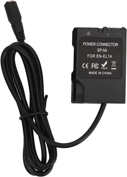 Dummy Batterij EN-EL14 USB-C – Continue Stroomvoorziening voor Nikon D5600 D5500 D5300 D3500 D3300