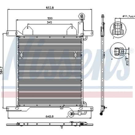 Condensator, airconditioning NISSENS 94342