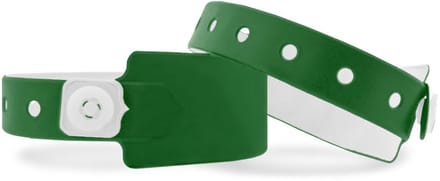 CombiCraft blanco vinyl polsbandjes groen 250 x 26 mm - 100 stuks
