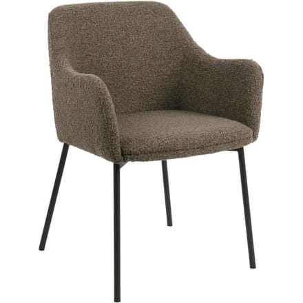 House Nordic Eetkamerstoel Melilla - Bruin Bouclé - Set van 2