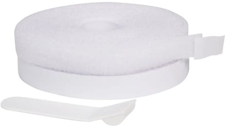 Hamstra klittenband zelfklevend - wit - 400 cm - 15 mm