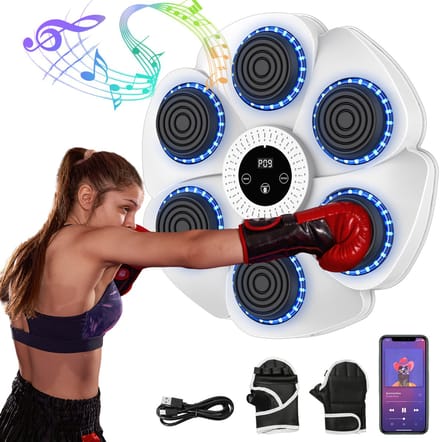 Jently boxing machine - muzikale boxmachine - 9 snelheden - volwassenen/kinderen - wit