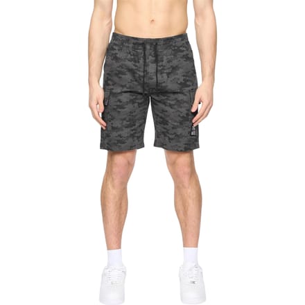 Crosshatch Heren Janscore Elastische Taille Cargo Korte Broek (Donkergrijs)