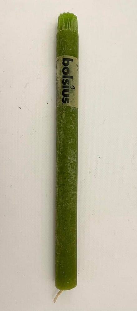 bolsius tafelkaars 270/23 rustiek olijfgroen