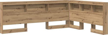 vidaXL - Opberghoofdbord - Artisan - Eiken - Bewerkt - hout
