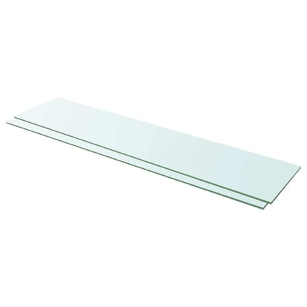 vidaXL - Schappen - 2 - st - 110x25 - cm - glas - transparant