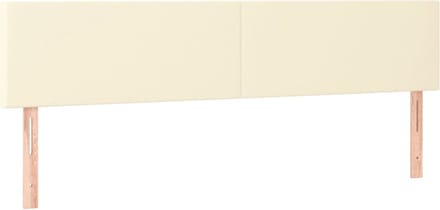 vidaXL - Hoofdborden - 160x5x78/88 - cm - kunstleer - crèmekleurig
