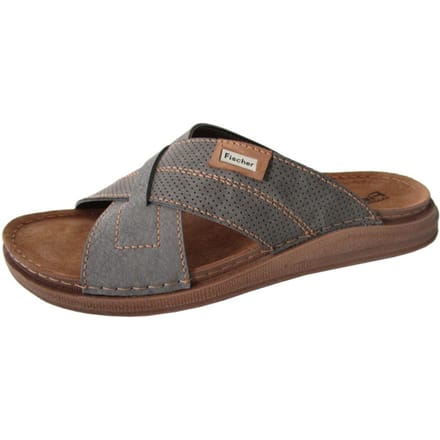 Fischer Slide Heren Slippers - Grijs - Maat 45
