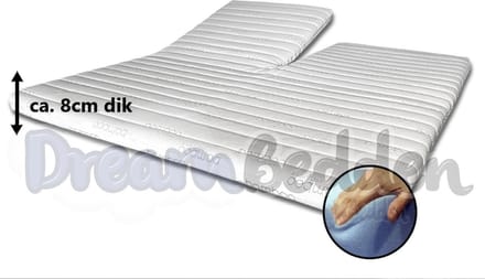 Splittopper 140x190 Koudschuim HR55 Bamboo Exclusive  Anti Allergie Ca. 8cm dik