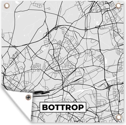 Tuindoek Bottrop - Kaart - Stadskaart - Duitsland - Plattegrond - 100x100 cm