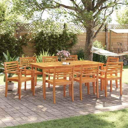 vidaXL - Tuinstoelen - 8 - st - 59x55x85 - cm - massief - acaciahout