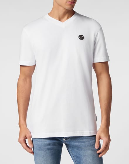 T-Shirt V-Hals Gothic Plein