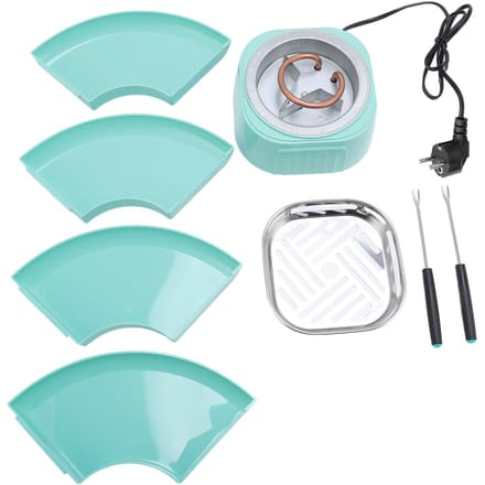Elektrische Smores Maker voor Binnen met 4 Afneembare Bakjes Regelbare Temperatuur Tafelmodel Chocolade