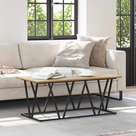 vidaXL - Salontafel - Artisan - Eiken - 100 - x - 50 - x - 40 - cm