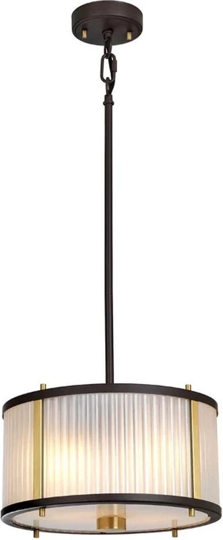 Elstead Lighting LED Hanglamp Corona | 2X E27 Max 60W | Dimbaar | Museum Bronze Dark Brown Painted/ Aged Brass