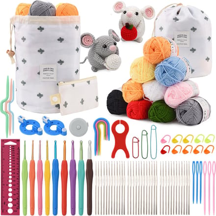 64-Delige Crochet Set – DIY Haaknaalden & Accessoires met Opbergcase – Beginners Starter Kit