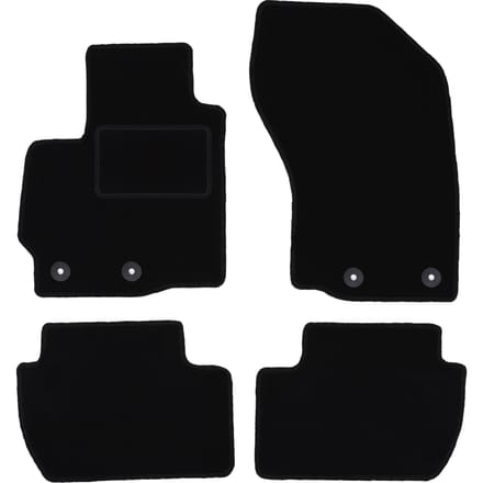 Zwarte veloursmatten voor: Mitsubishi ASX crossover (2010-2019)
