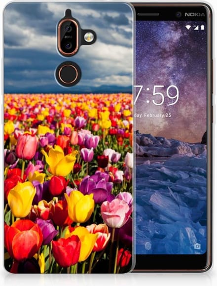 Nokia 7 Plus TPU Case Tulpen
