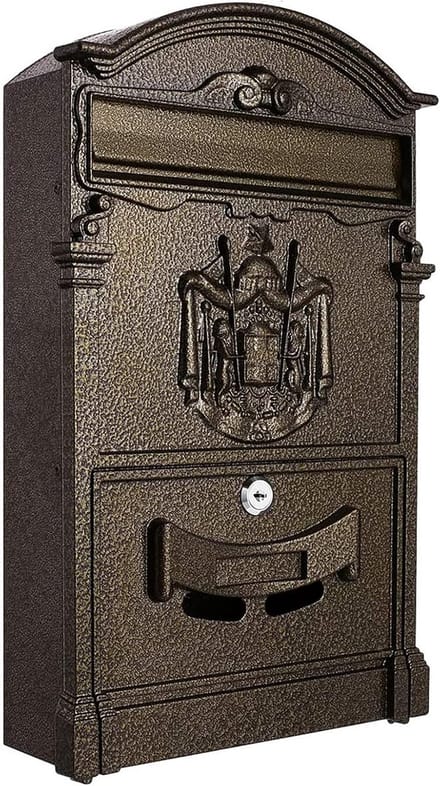 Brievenbus - Postkast - Post Ontvangen - Aluminium Front - 41 x 26 cm - Brons