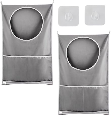 Dailygoods- Waszak Waterdicht - Hangende Waszak - Grote Capaciteit - Polyester - 50 x 77 cm - Ruimtebesparend Ontwerp - Wasmand