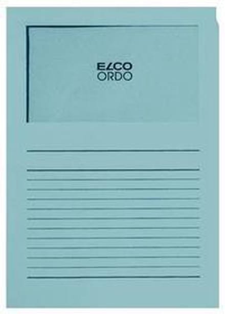 Elco Ordo Cassico L-map met venster A4 100 stuks 220 x 310 mm blauw