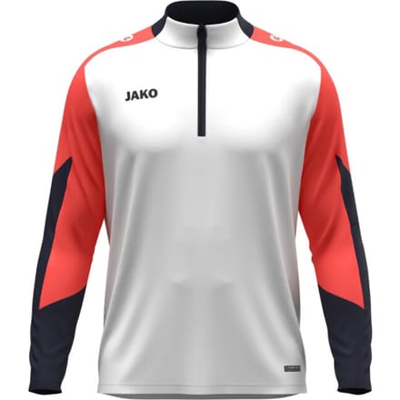 Jako Dynamic Ziptop Kinderen - Wit / Koraal / Marine | Maat: 152