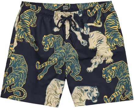 STHUGE - Heren - Zwemshort beachwear elastische band - Navy blauw - Maat L