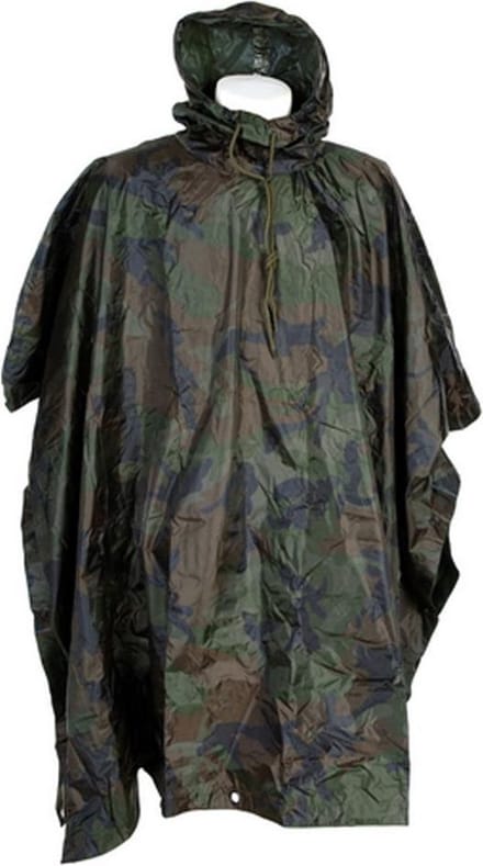 Fosco poncho woodland camo