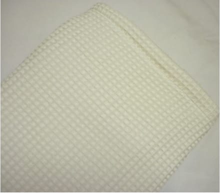 Oogappel Wafelstof & Teddy Deken Kinderwagen Wieg 60x80cm-Offwhite