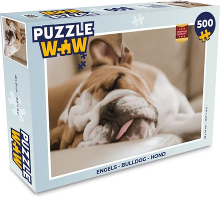 Puzzel Engels - Bulldog - Hond - Legpuzzel - Puzzel 500 stukjes
