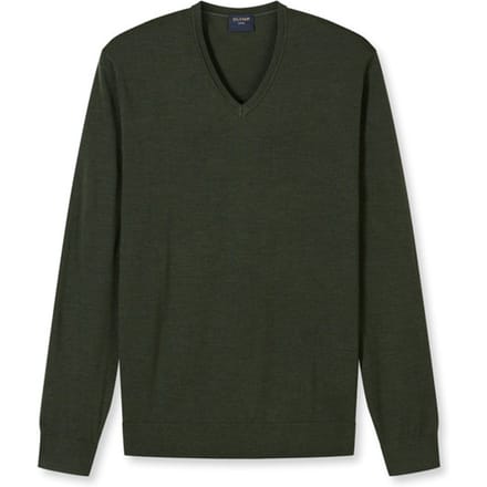 Olymp Trui Merino Donkergroen - Maat M - Heren - Pullovers