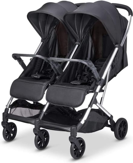 White-Label® Duo Kinderwagen - Buggy - Tweeling - Wandelwagen - Zwart