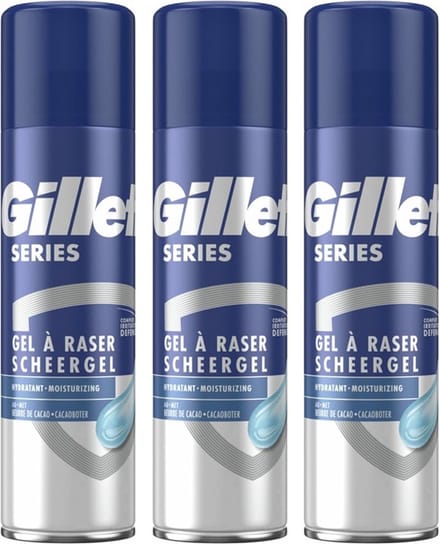 Gillette Scheergel - Series Moisturizing - Cacaoboter - 3 x 200 ml
