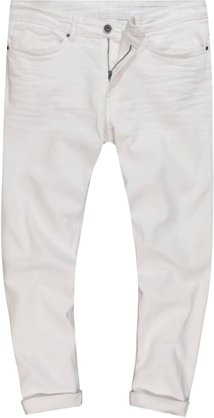 JP 1880 - Heren - Jeans 5-Pocket Straight-Fit/134 - Wit denim - Maat 64