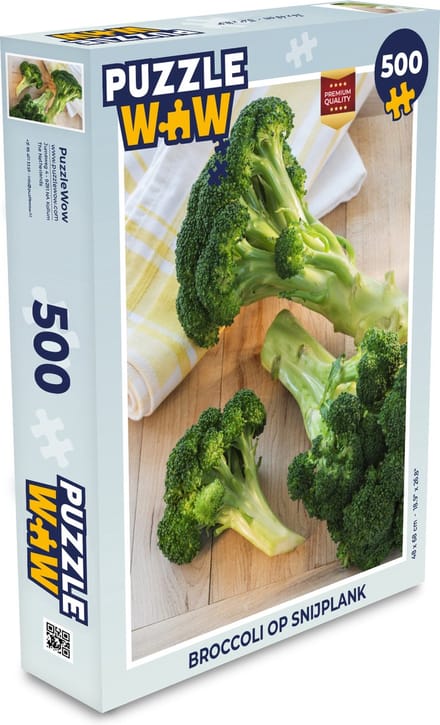 Puzzel Broccoli op snijplank - Legpuzzel - Puzzel 500 stukjes