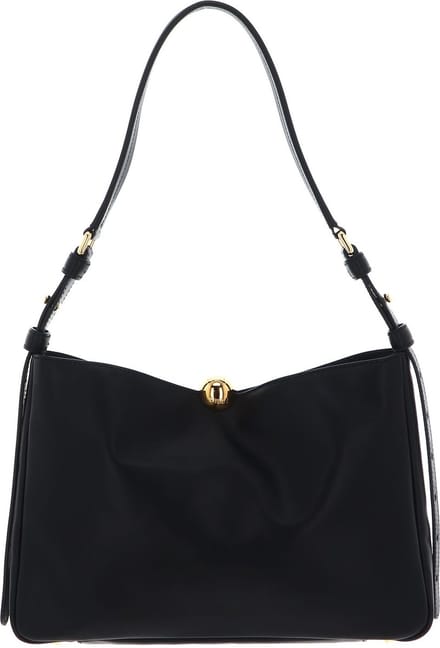 FURLA Leren Schoudertas Sfera Soft Shoulder Bag Nero Zwart