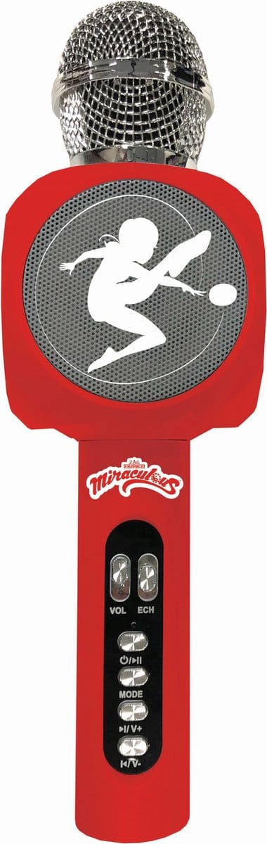 Miraculous Bluetooth® Karaoke Microfoon met luidspreker, verlichting en stemvervormerfunctie