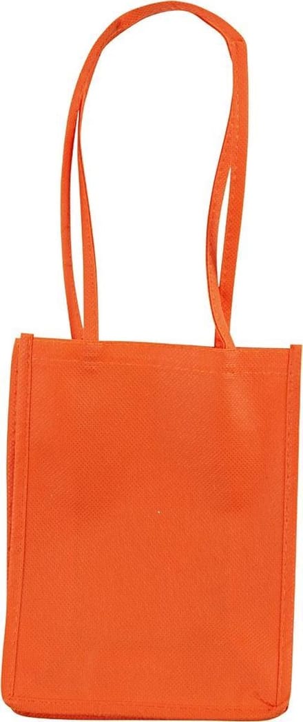 Oranje tasje met hengels 20 cm