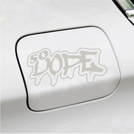 Bumpersticker - So Dope - 8,2 X 15 - Zilver