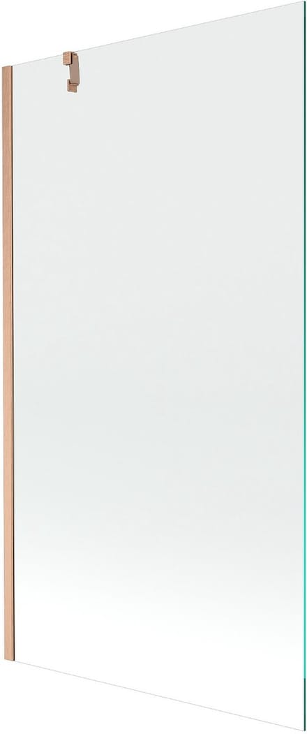 Mexen Next badwand eenvleugelig 100 x 150 , transparant, geborsteld koper - 895-100-000-00-00-65