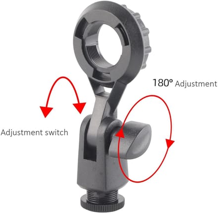 Dailygoods- Microfoonclip Universeel - 180° Verstelbare Houder - Desktop Beugel - Antivibratiehouder - Compatibel met 22 mm Microfoons - Draagbaar - Microfoonhouder