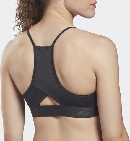 Reebok Sport BH Dames model Big Logo Bra - Zwart/Wit - Maat S